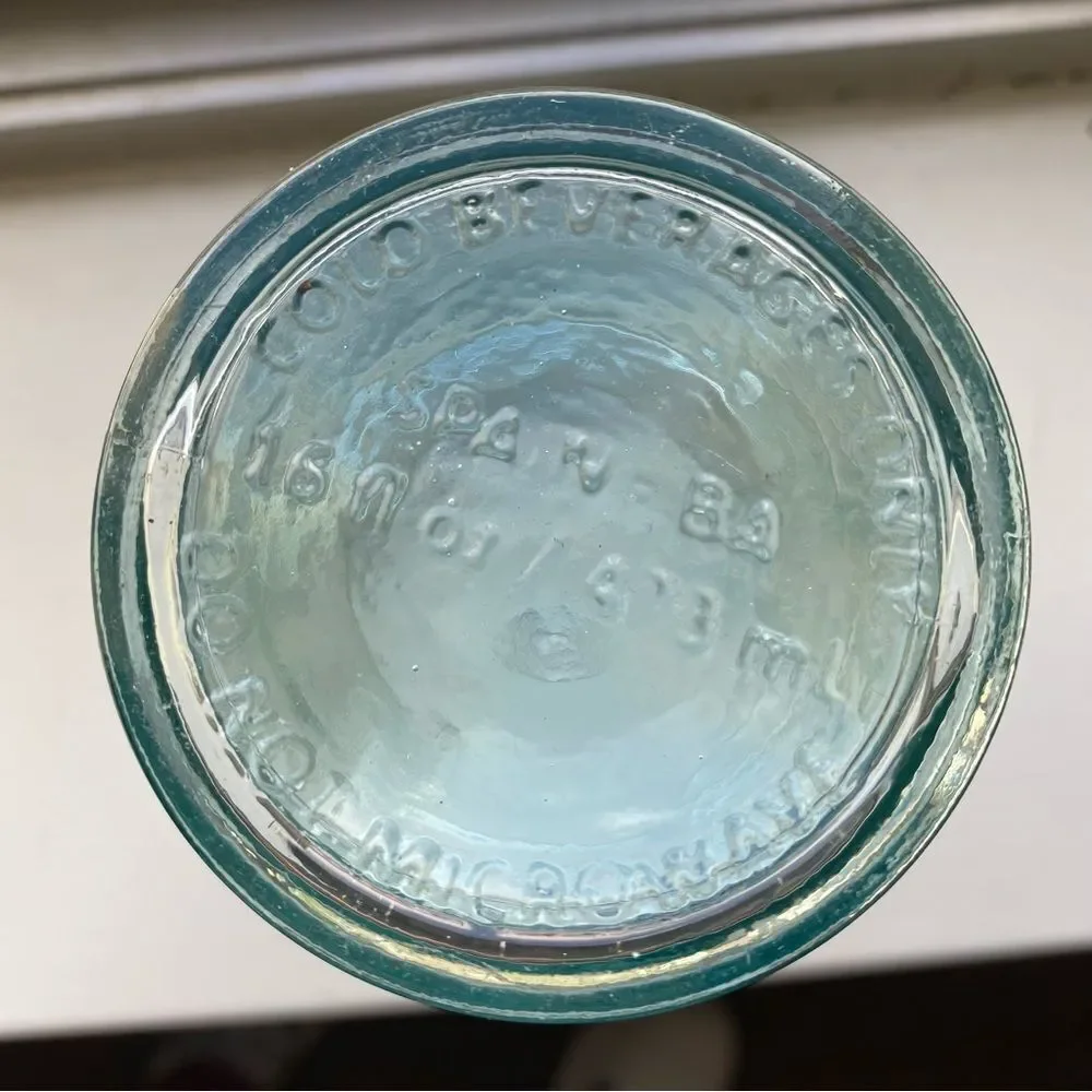 Starbucks Recycled Glass Cup 16oz blue green NO STRAW - Picture 2 of 4